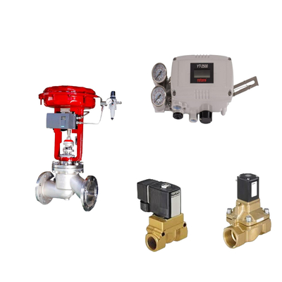 Pneumatisches Steuerventil mit Original Rotork YT-2500 Smart Valve Positioner und Burkert Typ 5404 Magnetventil