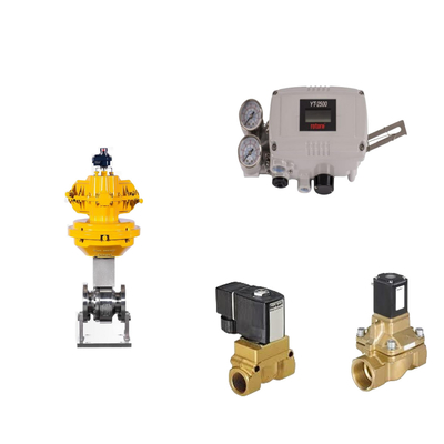 Pneumatisches Steuerventil mit Original Rotork YT-2500 Smart Valve Positioner und Burkert Typ 5404 Magnetventil
