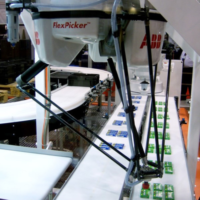 ABB 4-Achsen-Roboterarm IRB 360-1 mit CNGBS-Leitbahn als Montagemaschine für OEM-Handling