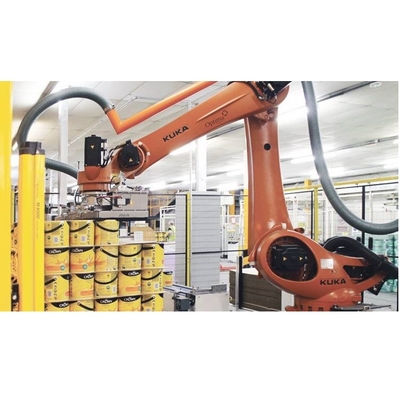 KUKA KR 180 R3200 PA 5-Achsen-Roboterarm mit 180 kg Nutzlast für Verpackungsmaschine als Pelletizing-Roboter