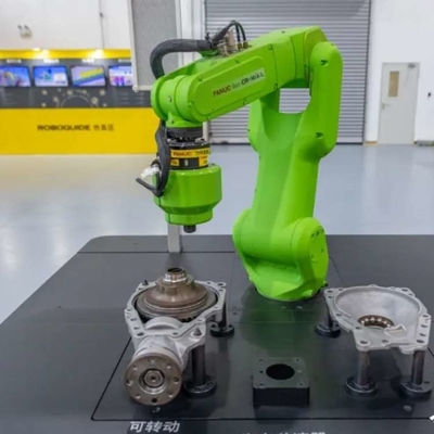 6 Axis Fanuc CRX-5iA Cobot Roboterarm mit CNGBS Roboterbekleidung für die Handhabung als kollaborativer Roboter