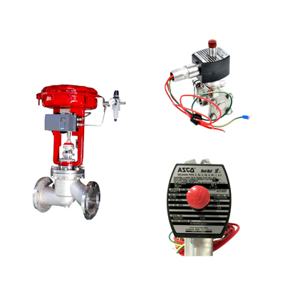 Chinesisches Pneumatisches Steuerventil mit Masoneilan SVI2-21123121 Ventilpositionierer und ASCO Solenoidventil