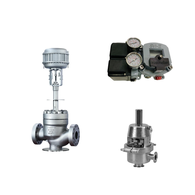 Chinesisches Pneumatisches Steuerventil mit Masoneilan SVI2-21113111 Ventilpositionierer und Fisher SR5 Druckreglerventil