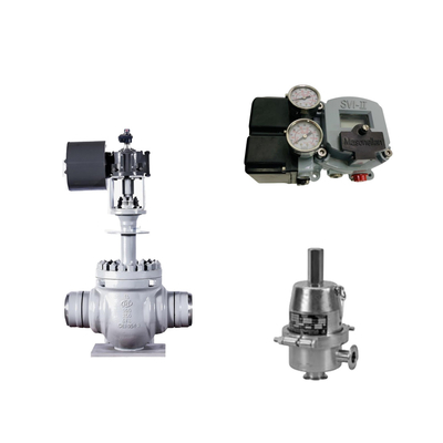 Chinesisches Pneumatisches Steuerventil mit Masoneilan SVI2-21113111 Ventilpositionierer und Fisher SR5 Druckreglerventil