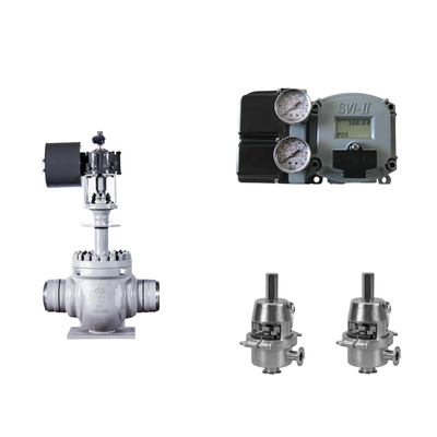 Pneumatisches Steuerventil mit Masoneilan SVI2-21123111 Positionierer und Fisher SR5 Druckregelventil