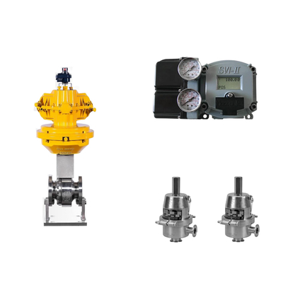 Pneumatisches Steuerventil mit Masoneilan SVI2-21123111 Positionierer und Fisher SR5 Druckregelventil