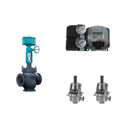 Pneumatisches Steuerventil mit Masoneilan SVI2-21123111 Positionierer und Fisher SR5 Druckregelventil