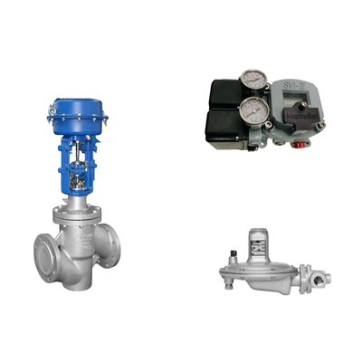 Pneumatisches Steuerventil mit Masoneilan SVI2-21123111 Positionierer und Fisher T205B Druckregelventil