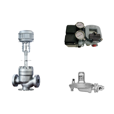 Pneumatisches Steuerventil mit Masoneilan SVI2-21123111 Positionierer und Fisher T205B Druckregelventil