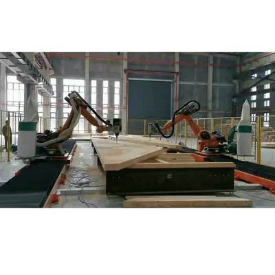FANUC-Roboter mit 500 kg Nutzlast für die Materialbearbeitung als Roboterschiene