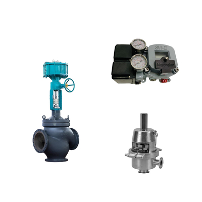 Pneumatisches Steuerventil mit Masoneilan SVI2-22123121 Positionierer und Fisher SR5 Druckregelventil