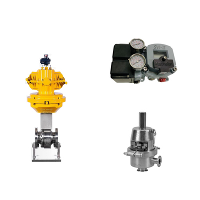 Pneumatisches Steuerventil mit Masoneilan SVI2-22123121 Positionierer und Fisher SR5 Druckregelventil