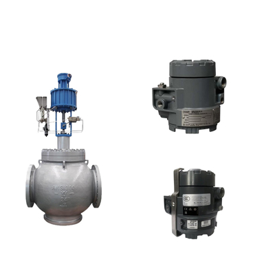 Globusventil mit Masoneilan SVI2-AP-Reihe Ventilpositionierer und Fisher 846 Elektro-Pneumatikwandler