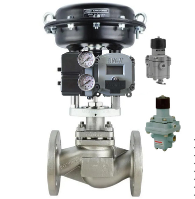 Masoneilan Positioner SVI2 und BURKERT Solenoidventil für chinesische Pneumatik-Steuerventile