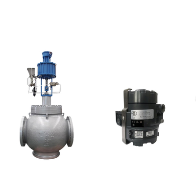 Globusventil mit Samson 3725 elektropneumatischer Positionierer und Fisher 846 elektropneumatischer Wandler