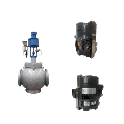 Globusventil mit Samson 3725 elektropneumatischer Positionierer und Fisher 846 elektropneumatischer Wandler