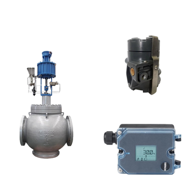 Globusventil mit Samson 3725 elektropneumatischer Positionierer und Fisher 846 elektropneumatischer Wandler