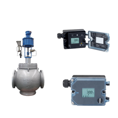 Globusventil mit Samson 3725 elektropneumatischer Positionierer und Fisher 846 elektropneumatischer Wandler