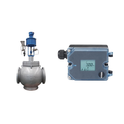Globusventil mit Samson 3725 elektropneumatischen Positionierer und Fisher SR5 Druckregelventil