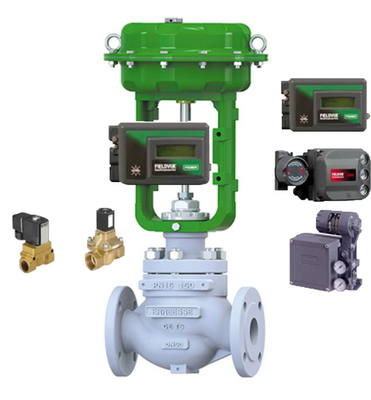 Pneumatisches Steuerventil mit Burkert-Solenoidventil und DVC6200 DVC2000-Positionierer für allgemeine Anwendungen