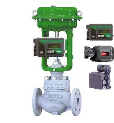 Pneumatisches Steuerventil mit Burkert-Solenoidventil und DVC6200 DVC2000-Positionierer für allgemeine Anwendungen