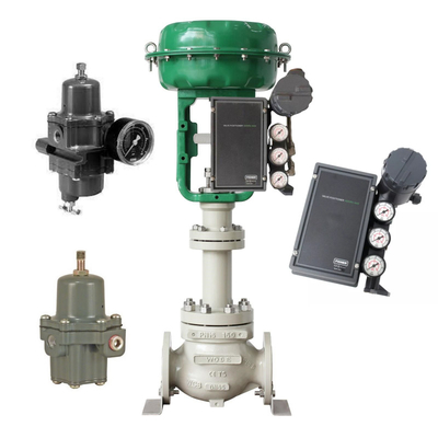 Genaue Drosselung Fisher 3620J Elektropneumatische Ventil Positionierer mit Fisher Regulator und ASCO Magnetventil