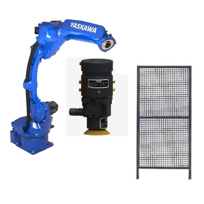 6 Achsen Roboterarm Yaskawa GP12 mit CNGBS Schleifkopf und Zaun für CNC-Schleifroboter