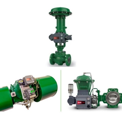 Druck- / Durchflussregelung mit Fisher 1052/2052 Aktor und DVC6200 3610J Ventil Positionierer