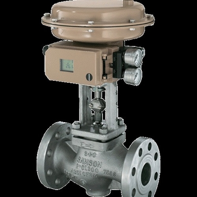 Samson 3241 Steuerventil und 3271-750 Quadratzentimeter pneumatischer Aktor mit 3730-4 Ventilpositionierer
