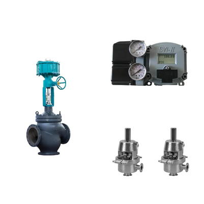 Edelstahl Kontrollventil verwendet Masoneilan SVI2-21123121 Ventil Positionierer und Fisher SR5 Sanitäre Regulator