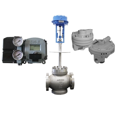 Das Steuerventil aus Kohlenstoffstahl verwendet Masoneilan SVI2-21123111 Ventilpositionierer und Fisher846 elektrische Konverter