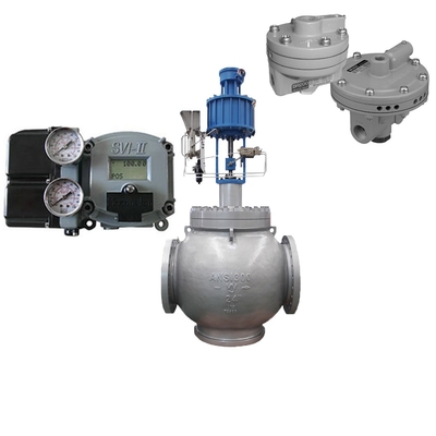 Das Steuerventil aus Kohlenstoffstahl verwendet Masoneilan SVI2-21123111 Ventilpositionierer und Fisher846 elektrische Konverter