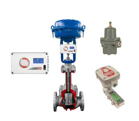 Pneumatisches Steuerventil mit Flowserve Logix 520MD Positionierer für die Ventilkontrolle Smart Digital Flowserve Ventilpositionierer