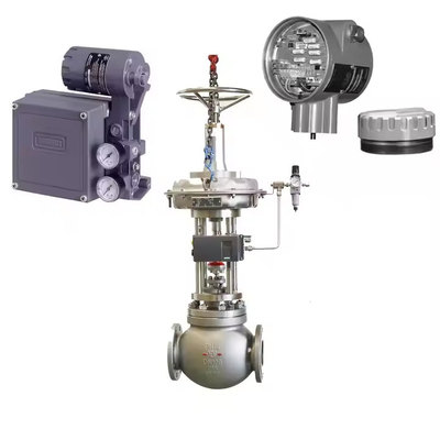 Durchflussregelungsventil mit 4211 Positioner-Sender und Fisher 3582i Ventil Pisitoner und Neles ND9000