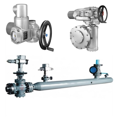 Druck-/Durchflussregelung Skid mit Auma elektrischem Aktor SA/SQ und Mehrdrehgetriebe GK/GST/GHT