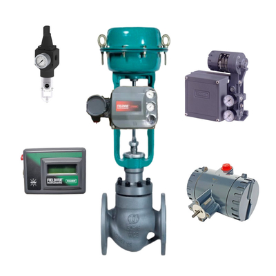Chinesisches Steuerventil mit Fisher DVC6200 DVC2000 DVC7k DVC510si intelligenten Ventilpositionierer und ASCO-Solenoidventil ausgestattet