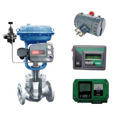 Chinesisches Steuerventil mit Fisher DVC6200 DVC2000 DVC7k DVC510si intelligenten Ventilpositionierer und ASCO-Solenoidventil ausgestattet