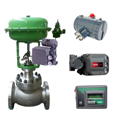 Chinesisches Steuerventil mit Fisher 3582i DVC6200 DVC2000 DVC510si intelligenter Ventilpositionierer und ASCO-Solenoidventil ausgestattet