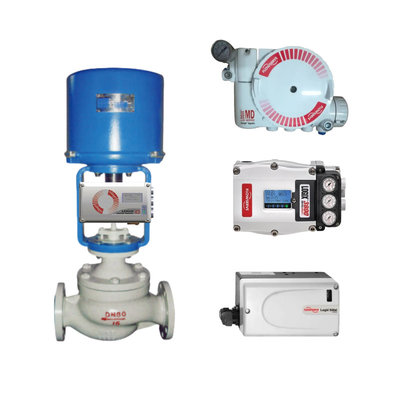 Pneumatisches Steuerventil Linear mit Flowserve LOGIX 520MD DIGITAL HART VALVE POSITIONER und ASCO Solenoidventil auf Lager