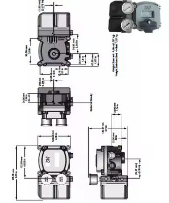 Teile Masoneilan SVI II AP Advanced Performance Digital Valve Positioner mit ASCO-Solenoidventil für China Durchflusssteuerungsventil