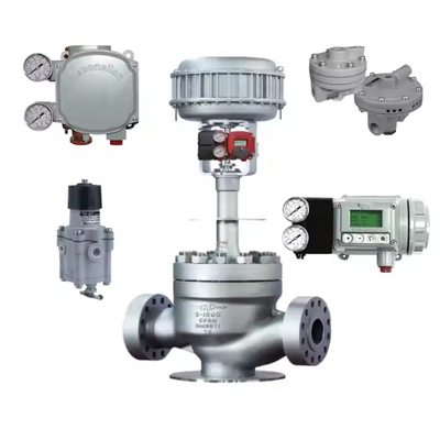 Das berühmte pneumatische Steuerventil Chinas mit Masoneilan SVI2-21123121 Positioner und Burkert 5404 Solenoioidventil