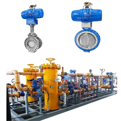 Druck- und Strömungssteuerungsschleifer mit Samson 43-Serie-Pneumatischen Schmetterlingsventilen zusammen mit 3730-Ventilpositionern