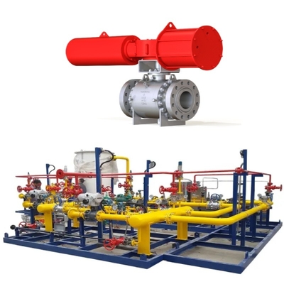 Schaltfläche für das Schalten von Ventilen mit Samson-Ventilmodell 44-11 und Solenoidventilmodell 3962, sowie Grenzschaltermodell 4747