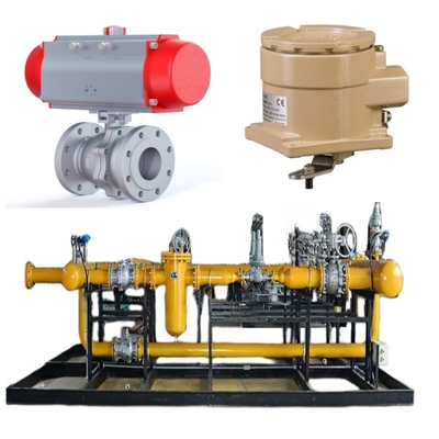 Schaltfläche für das Schalten von Ventilen mit Samson-Ventilmodell 44-11 und Solenoidventilmodell 3962, sowie Grenzschaltermodell 4747