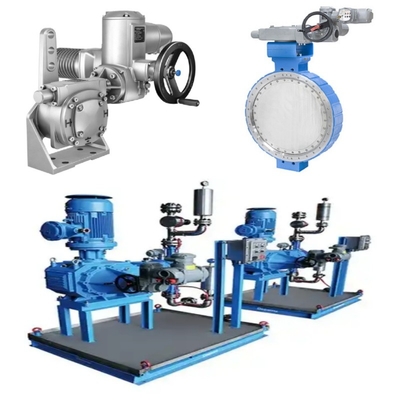 Druck- / Durchflussregelung Skid Samson LTR 43 Schmetterlingsventile und Auma elektrische Aktoren und Zahnboxen