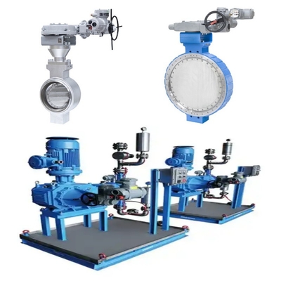 Druck- / Durchflussregelung Skid Samson LTR 43 Schmetterlingsventile und Auma elektrische Aktoren und Zahnboxen