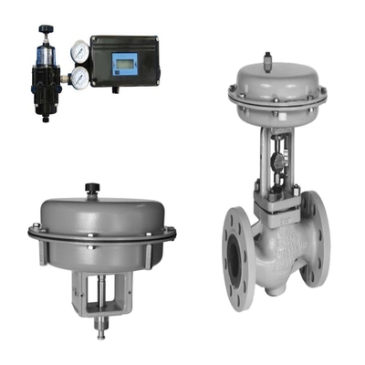 Samson 3241 Kugelventil und 3271 Pneumatischer Aktor, ausgestattet mit inländisch produziertem Ventilpositionierer