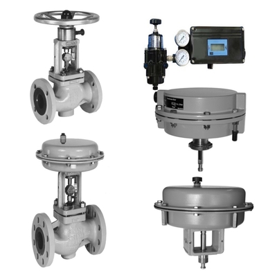 Samson 3241 Kugelventil und 3271 Pneumatischer Aktor, ausgestattet mit inländisch produziertem Ventilpositionierer