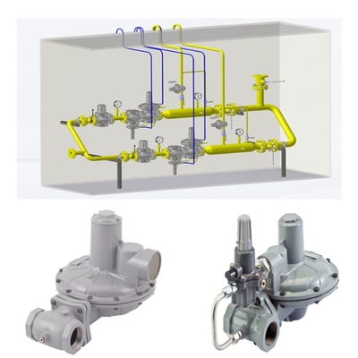 Druckminderung Regulierungsrutschen mit Emerson Fisher CS800 Serie Regulator WIKA Druckmessgerät