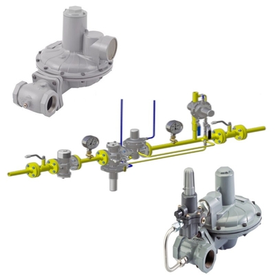 Druckminderung Regulierungsrutschen mit Emerson Fisher CS800 Serie Regulator WIKA Druckmessgerät